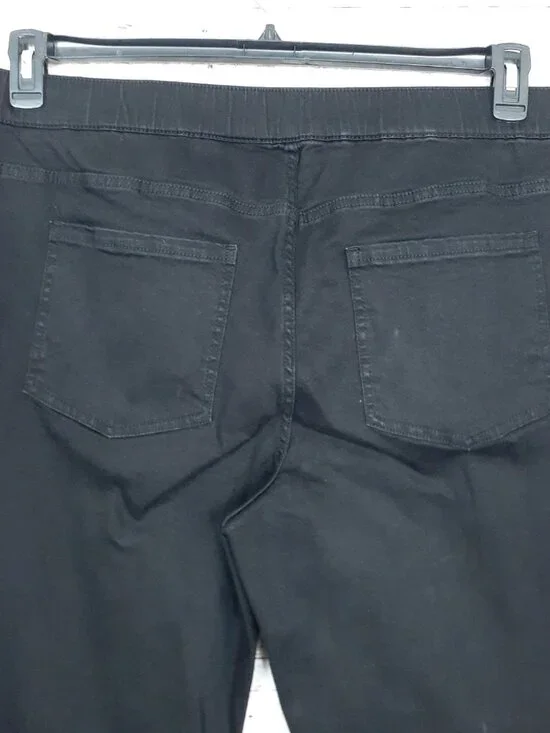 Isaac Mizrahi Womens Bootcut Jeans 18W Pullon Stretch Black 746A - Picture 4 of 7